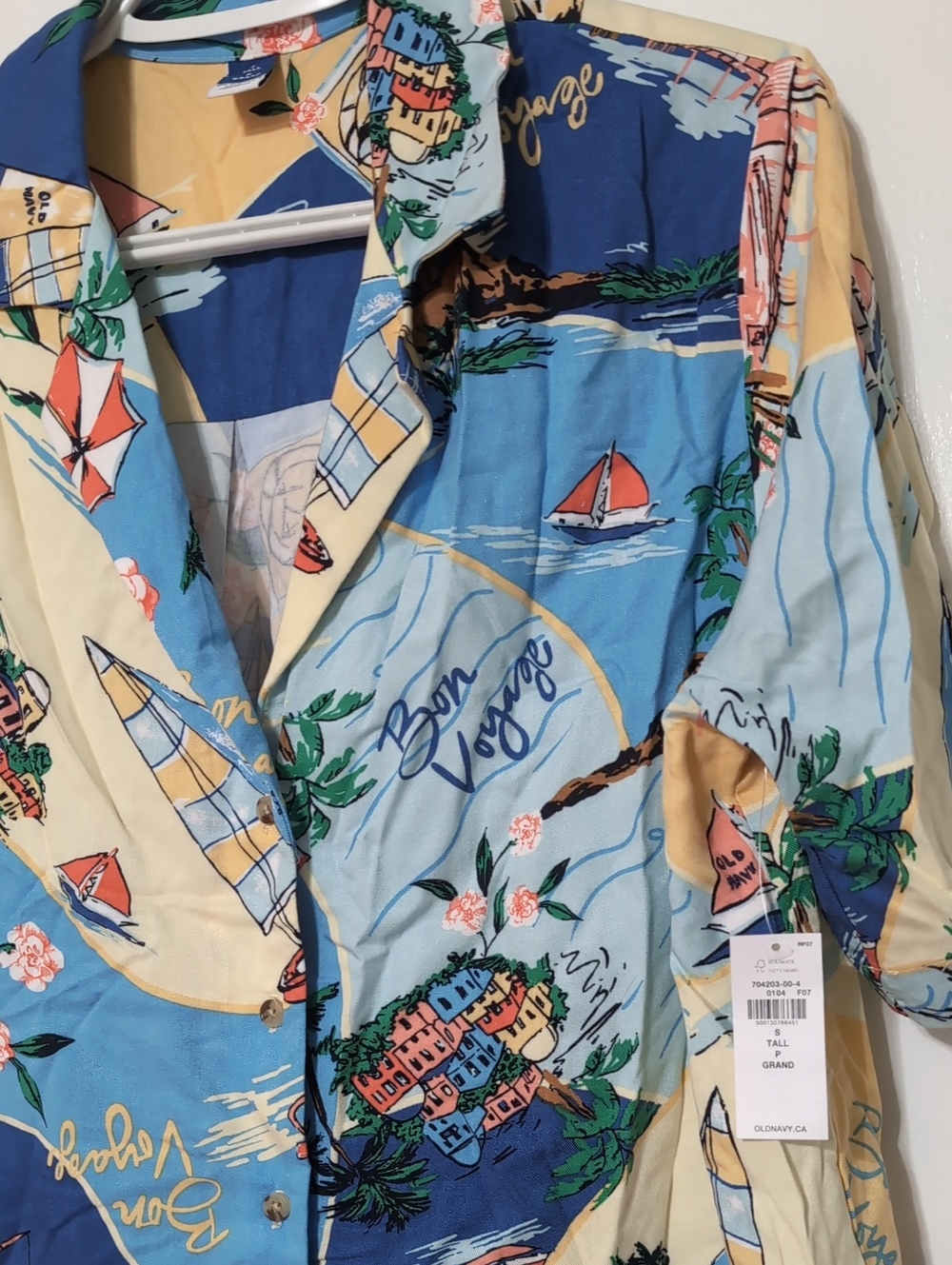 NWT Old Navy Women's Boyfriend Fit Shirt - Picture 2 of 3